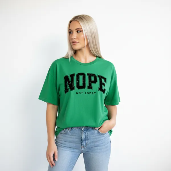 Women_round_neck_Tshirt__Nope_not_today