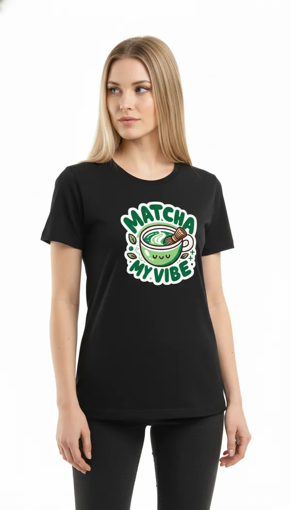 Women_round_neck_Tshirt__Matcha