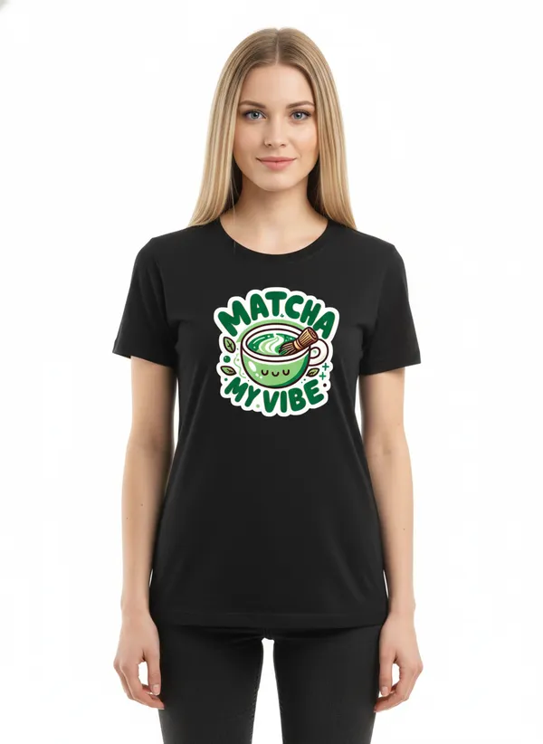 Women_round_neck_Tshirt__Matcha