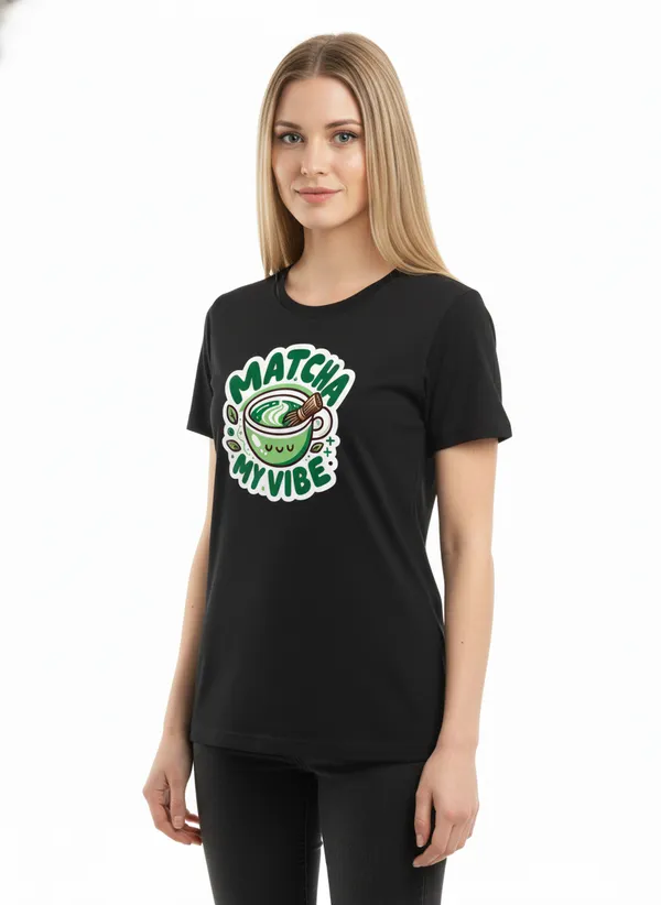 Women_round_neck_Tshirt__Matcha