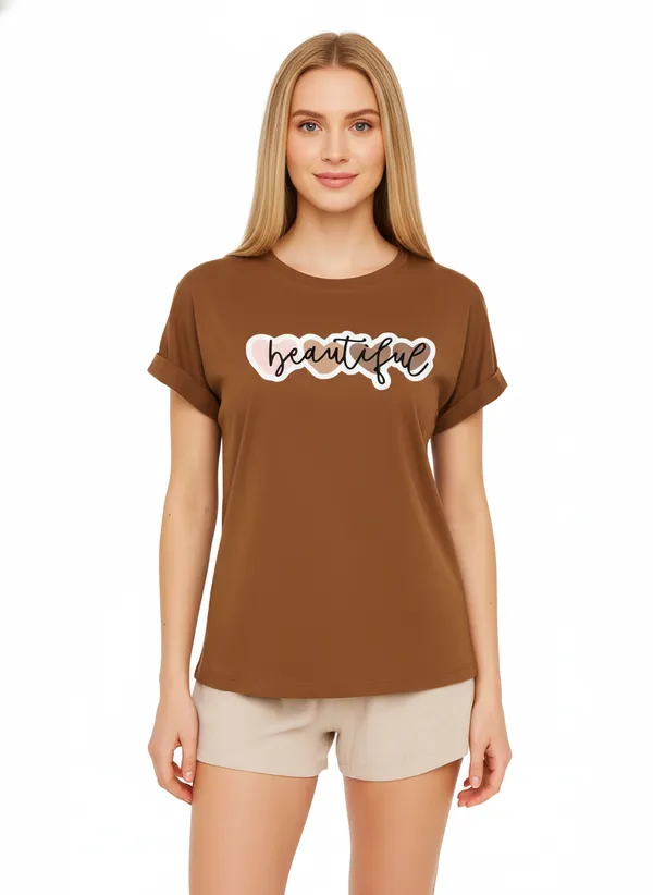 Women_round_neck_Tshirt__Beautiful