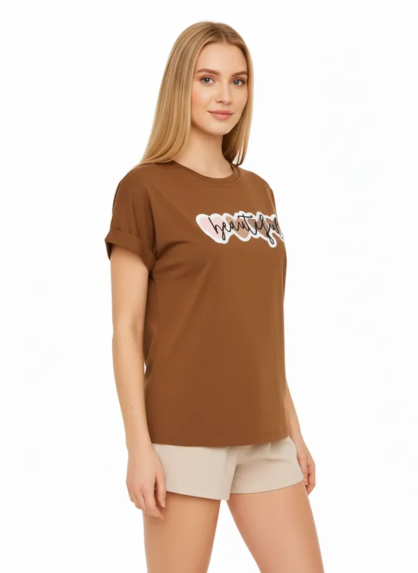 Women_round_neck_Tshirt__Beautiful