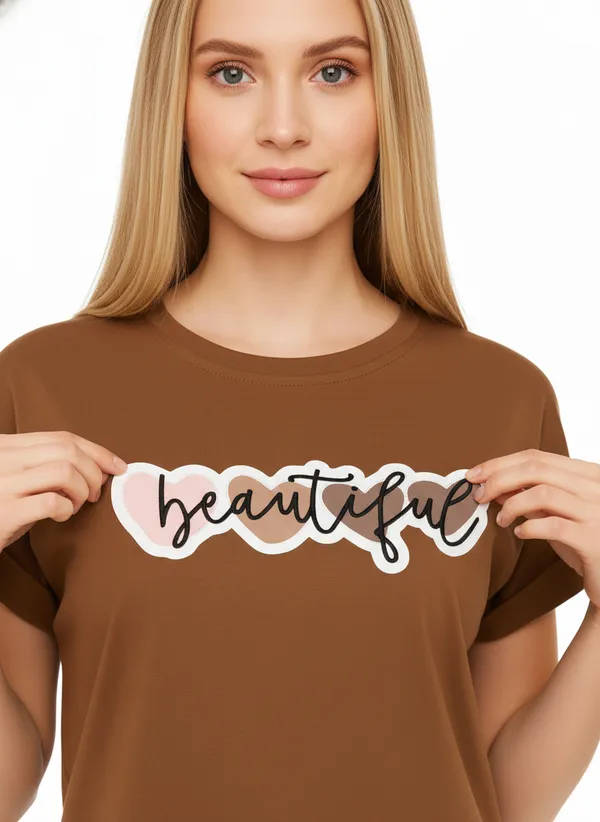 Women_round_neck_Tshirt__Beautiful