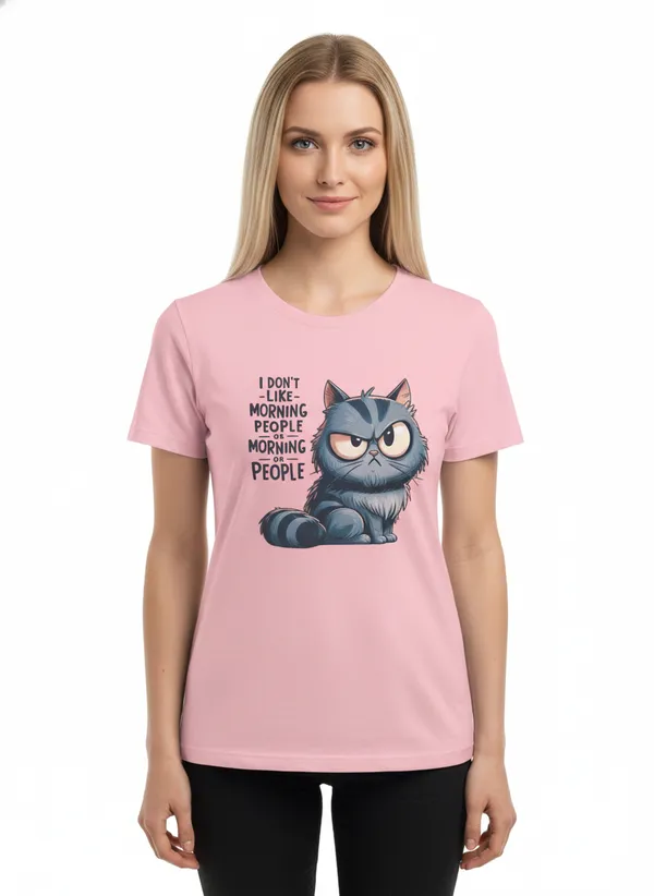 Women_round_neck_Tshirt__Cat_-_Morning_person