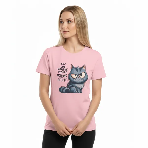 Women_round_neck_Tshirt__Cat_-_Morning_person