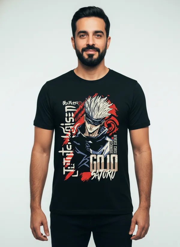 Black_Graphic_Printed_Round_Neck_T-Shirt_For_Men