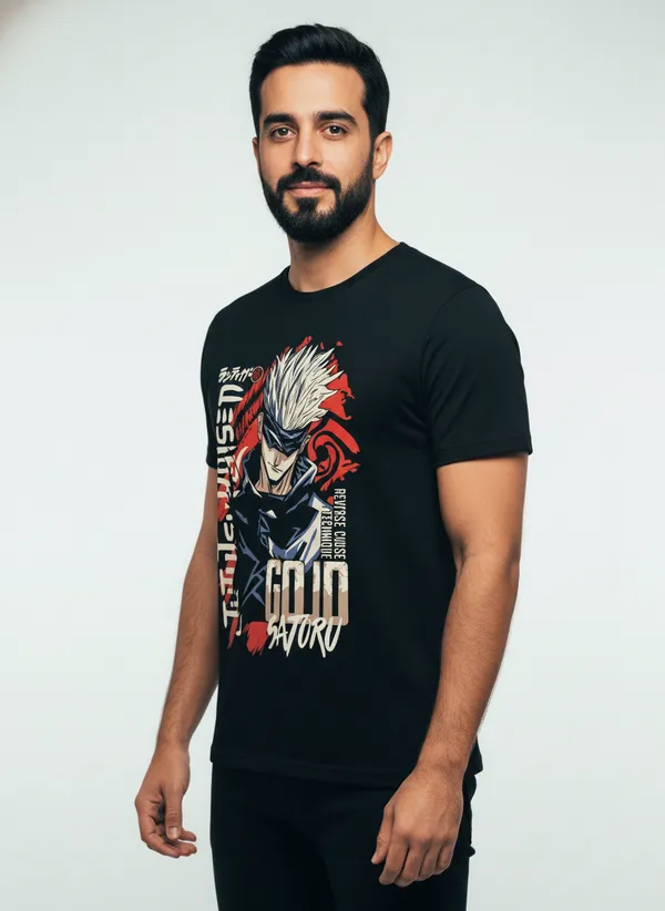 Black_Graphic_Printed_Round_Neck_T-Shirt_For_Men