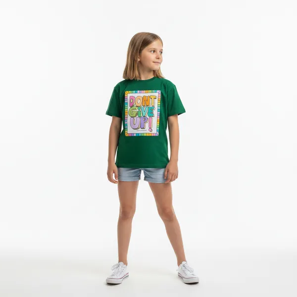 Girls_round_neck_Tshirt_Don�t_give_up