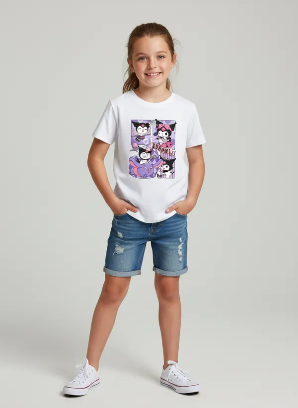 Kids_round_neck_Tshirt_K_pop_-_Kuromi