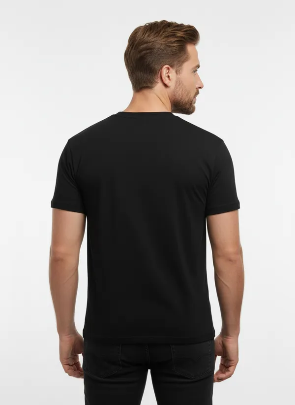 Men_round_neck_Tshirt__Ferrari_Black_and_White