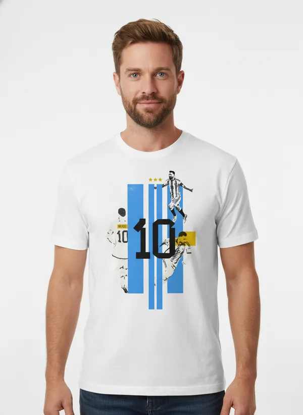 Men_round_neck_Tshirt__Messi_with_10