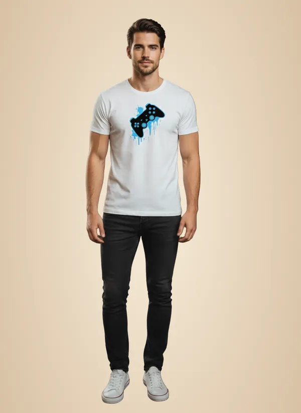 White_Graphic_Printed_Round_Neck_T-Shirt_For_Men
