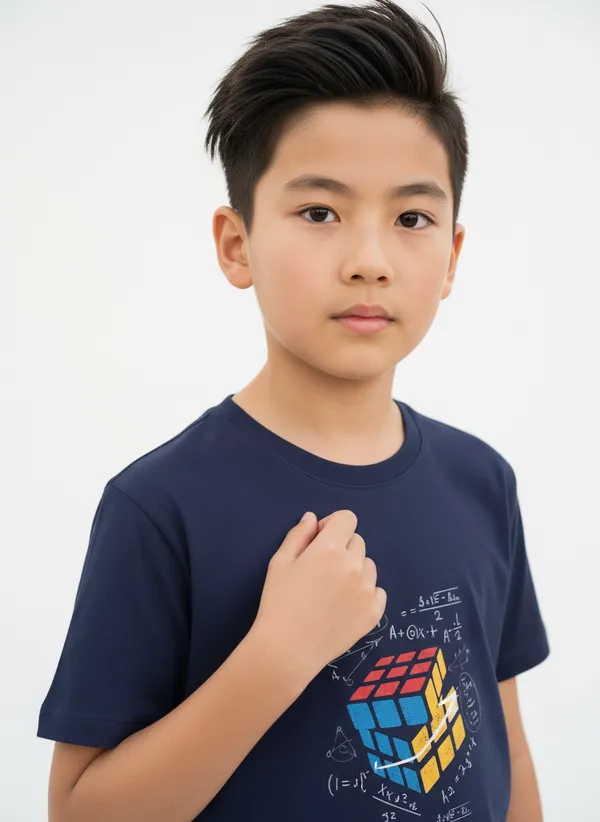 Kids_round_neck_Tshirt_Rubics_Cube