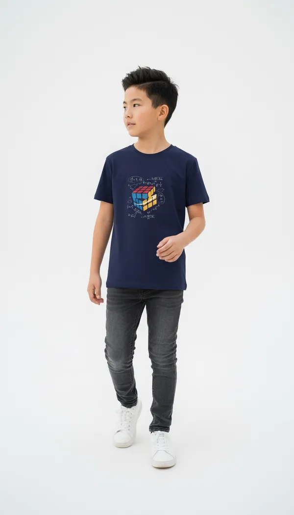Kids_round_neck_Tshirt_Rubics_Cube