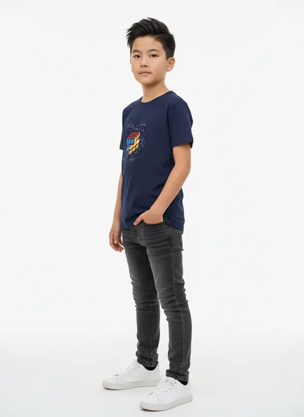 Kids_round_neck_Tshirt_Rubics_Cube