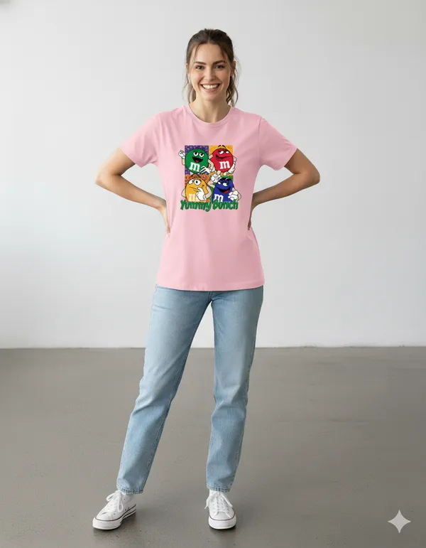 Blush_Pink_Graphic_Printed_Round_Neck_T-Shirt_For_Women