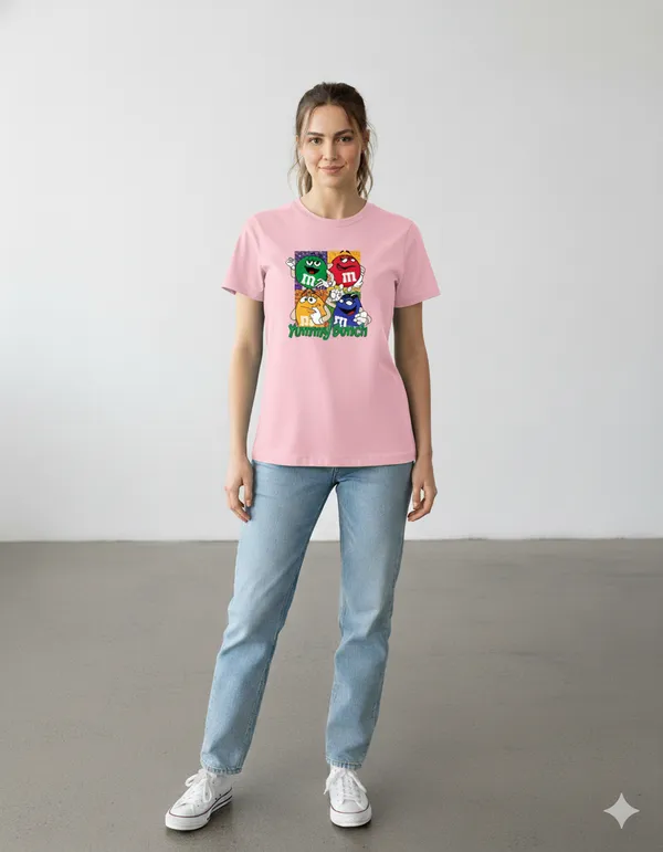 Blush_Pink_Graphic_Printed_Round_Neck_T-Shirt_For_Women