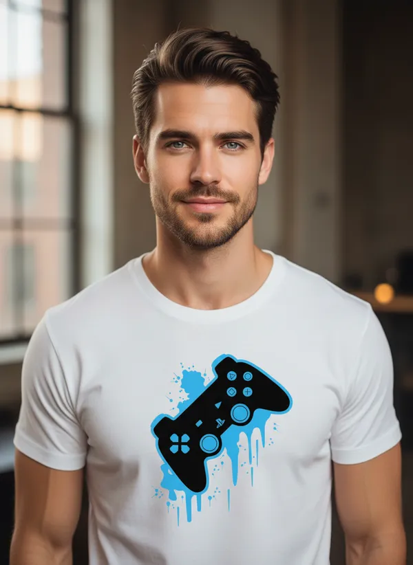 White_Graphic_Printed_Round_Neck_T-Shirt_For_Men