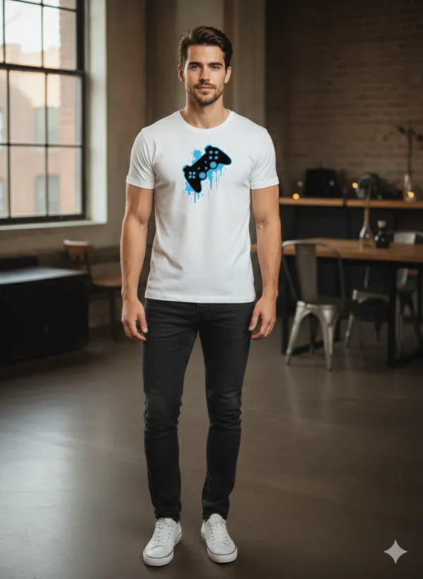 White_Graphic_Printed_Round_Neck_T-Shirt_For_Men