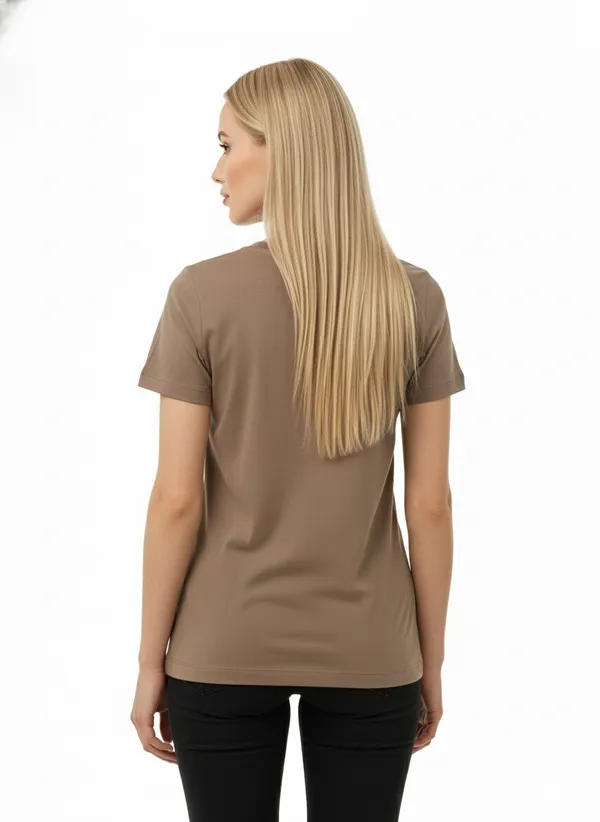 Women_round_neck_Tshirt__Flower_in_bottle