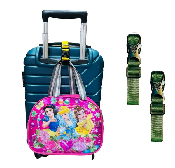 2pack_Luggage_Holder_for_Travelling_Bags_&_Suitcases,_Luggage_Belt_Portable,_Adjustable_Combination_Travel_Anti-Lost_Strap_Luggage_Connector_Straps,_Travel_Strap_1inchx22inch_(Dark_Green)
