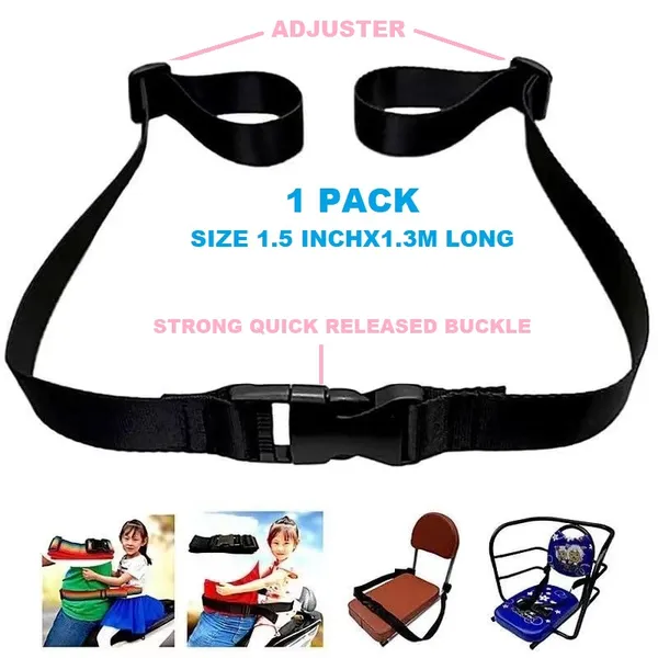 Baby_Safety_Belt,_1.5_Inch_x_140_cm_Long,_Nylon_and_Quick_Released_Adjustable_Buckle,_Grey_and_Black_(1_Pack,_Black)
