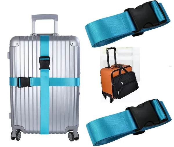 2_Pack_Luggage_Strap_Belts_(2"_X6.5FEET_Color)_+_1_ADD_ON_BAGAGGE_Belt(1"X20"_Black)_with_Quick_Release_Buckle_AdjustableI_Premium_Accessory_for_Travel_Bag_I_Travel_Bag_Belt_I_Turquoise_Color