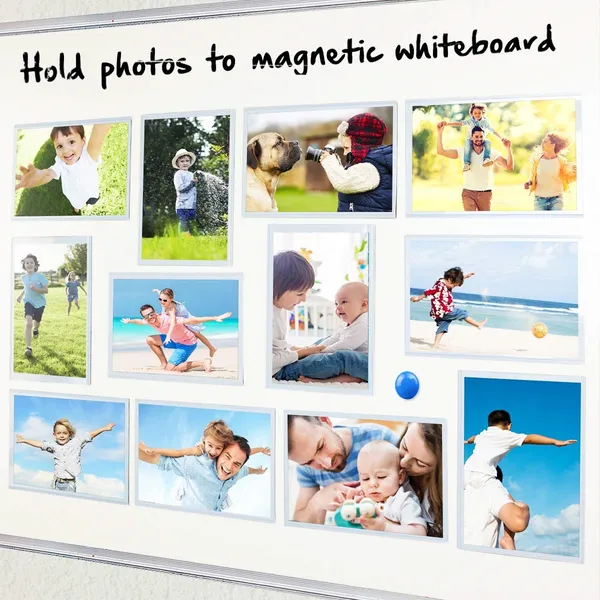 Plastic_Magnetic_Photo_Frame_Pockets_for_Refrigerator_(6X4_5pcs_,_White)Rectangular,_Tabletop