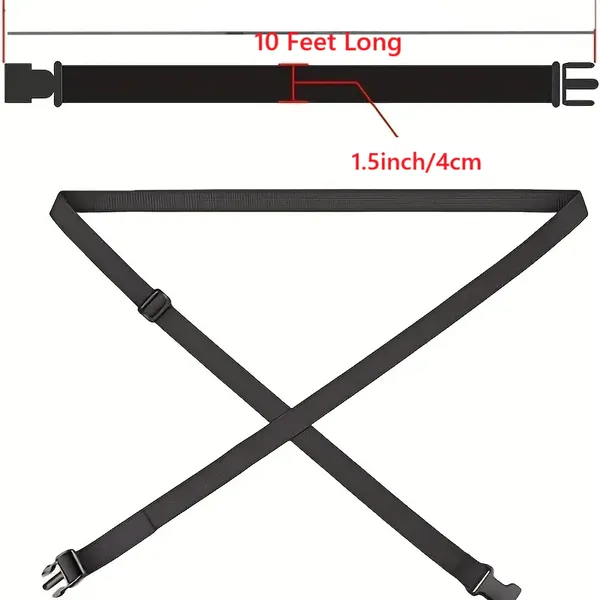 10_feet_Long_Utility_Strap_Belt_with_Quick-Release_Buckle_Adjustable,_for_Luggage_Bags,_Traveling,_Bikes,_Cars,_Outing,_Black,_2-Pack.