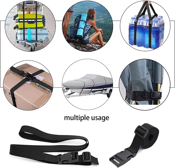 10_feet_Long_Utility_Strap_Belt_with_Quick-Release_Buckle_Adjustable,_for_Luggage_Bags,_Traveling,_Bikes,_Cars,_Outing,_(Silver,_2_Pack)