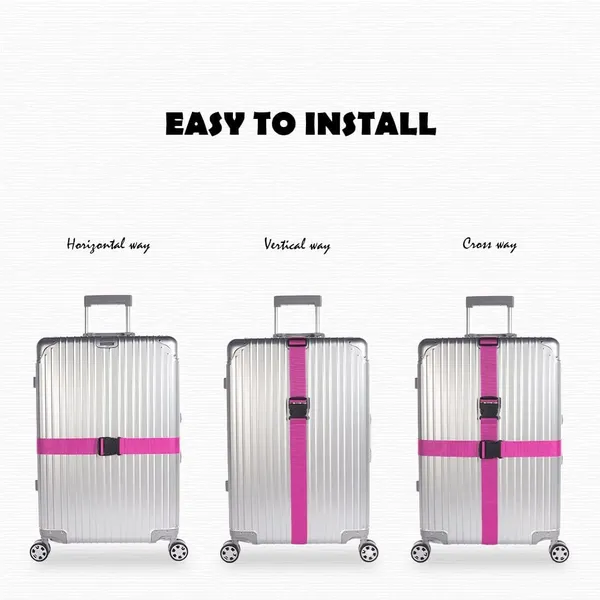 2_Luggage_Strap_(2"_X6.5FEET_Color)_+_1_ADD_ON_BAGAGGE_Belt(1"X20"_Black)_with_Quick_Release_Buckle_Adjustable,_Premium_Accessory_for_Travel_Bag_Closure_Bright_Colors_(3PACK,_Purple)