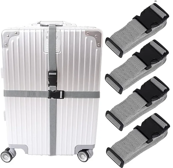 4_Piece_Luggage_Strap_with_Quick_Release_Buckle,_Adjustable_Suitcase_Straps_and_Heavy_Duty_Strap_Buckle_Packing_Straps_Travel_Accessories,_(1.5_inch,_Grey)