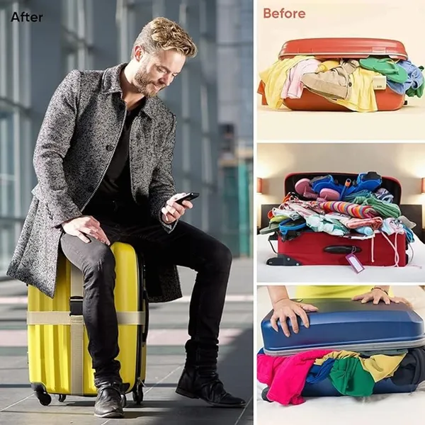 2_Luggage_Strap_(2"_X6.5FEET_Color)_+_1_ADD_ON_BAGAGGE_Belt(1"X20"_Black)_with_Quick_Release_Buckle_Adjustable,_Premium_Accessory_for_Travel_Bag_Closure_Bright_Colors_(3PACK,_Gold)