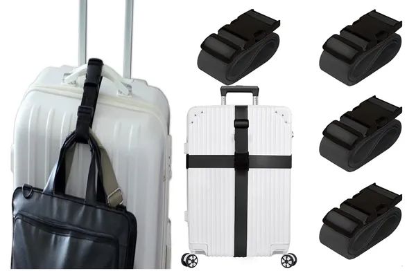 Luggage_Straps_1.5"_X6.5FEET_+_1_ADD_A_Baggage_Belt1_X20inch_with_Quick_Release_Buckle_Adjustable,_Premium_Accessory_for_Travel_Bag_Closure_Black_5pack