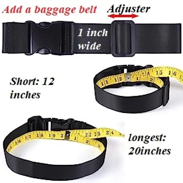 Luggage_Straps_1.5"_X6.5FEET_+_1_ADD_A_Baggage_Belt1_X20inch_with_Quick_Release_Buckle_Adjustable,_Premium_Accessory_for_Travel_Bag_Closure_Black_5pack