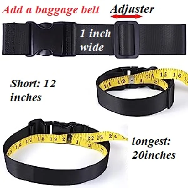 2_LUGGAGE_STRAP_(2"X6.5FEET_COLOR)_+_1_ADD_ON_BAGAGGE_BELT(1"X20"_BLACK)_WITH_QUICK_RELEASE_BUCKLE_ADJUSTABLE,_PREMIUM_ACCESSORY_FOR_TRAVEL_BAG_CLOSURE_BRIGHT_COLORS_(3PACK,_GREEN)