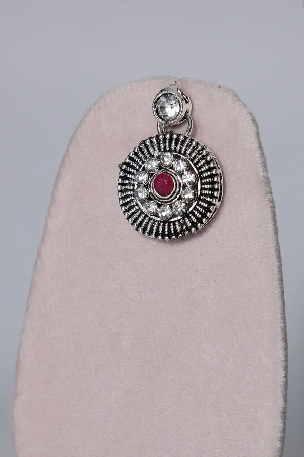 Silver_Oxidized_Bridal_Royal_Ensemble_Necklace_Earring_With_Tikka_Set_For_Women