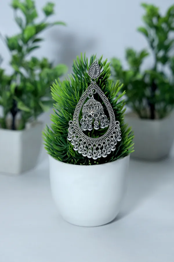 Silver_Oxidized_Jhumka_Classic_Tribal_Style_&_Oxidized_Traditional_Ethnic_Design_Earring_For_Women