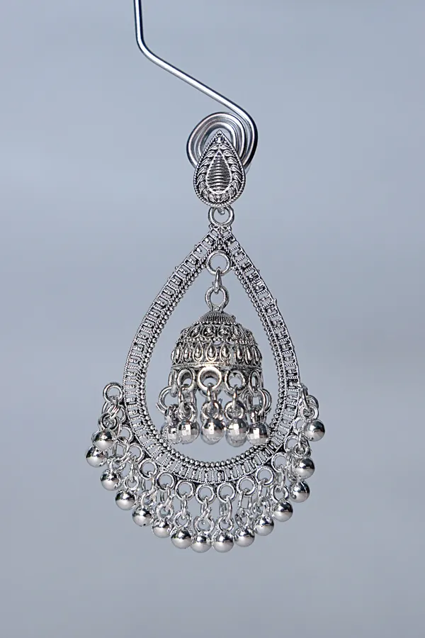 Silver_Oxidized_Jhumka_Classic_Tribal_Style_&_Oxidized_Traditional_Ethnic_Design_Earring_For_Women