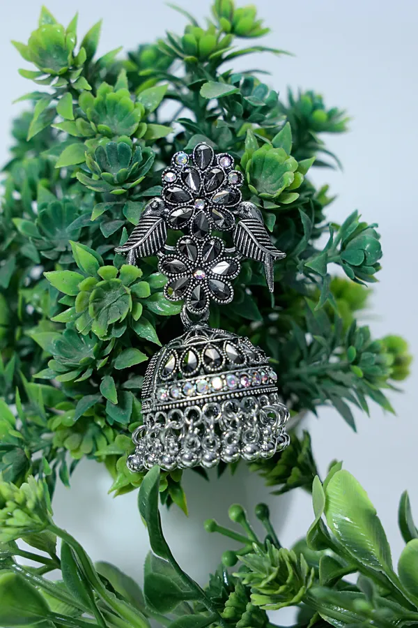 Silver_Oxidized_Jhumka_Classic_Tribal_Style_&_Oxidized_Traditional_Ethnic_Design_Earring_For_Women