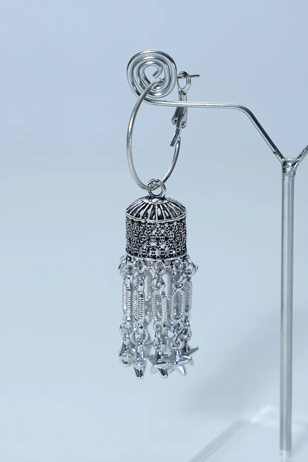Silver_Boho_Pipe_Jhumka_Oxidized_Finish_Earrings_&_Oxidized_Ethnic_Wear_Necklace_For_Women