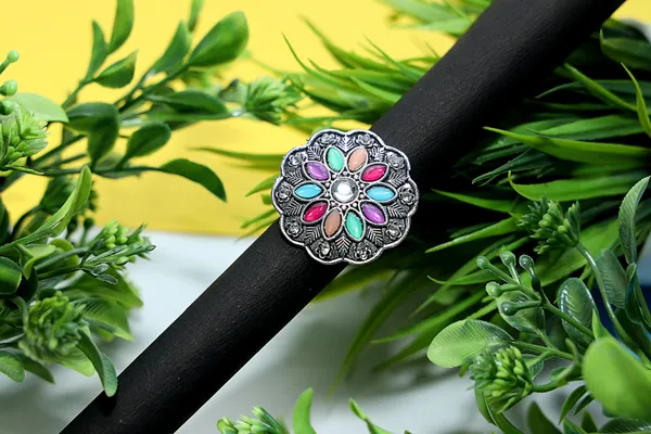 Silver_Adjustable_Oxidized_Ethnic_Fusion_Design__&__Unique_Oxidized_Bold_Ethnic_Style_Ring_For_Women