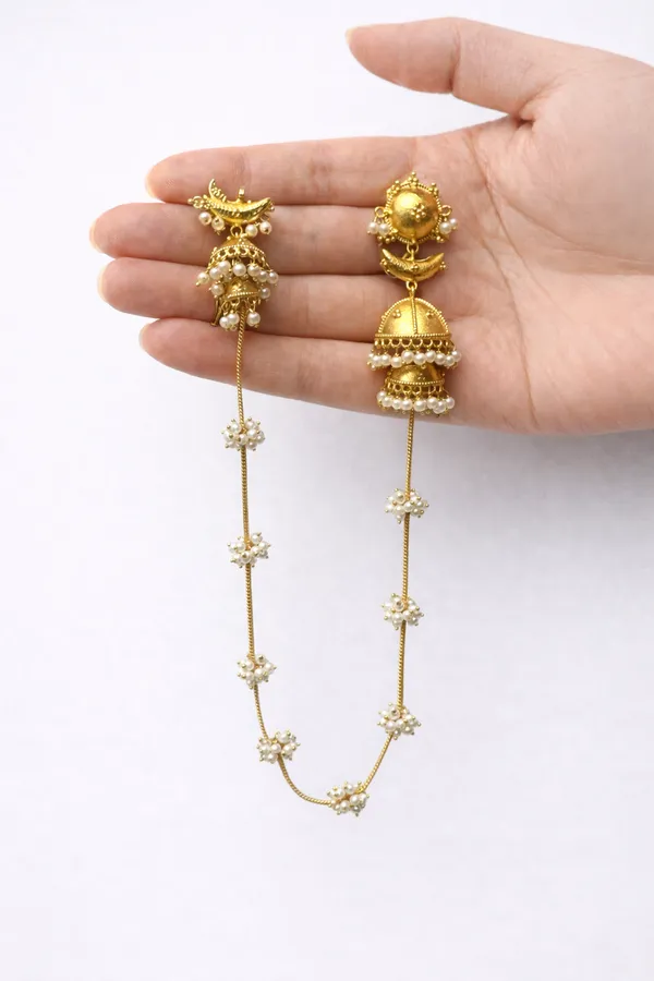 Nupur_Sanon_inspred_Jhumka_cum_Kanchain