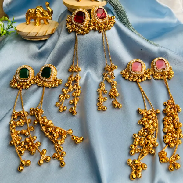 NOOR|_Emerald_Heritage_Tassel_Jhumkas