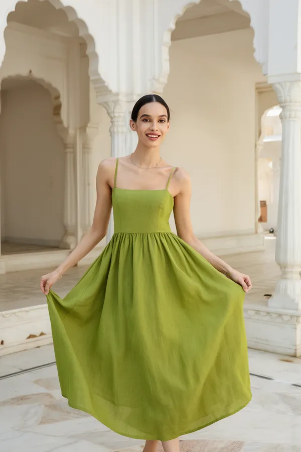 Mehendi_Cotton-Linen_Blend_Dress_For_Women