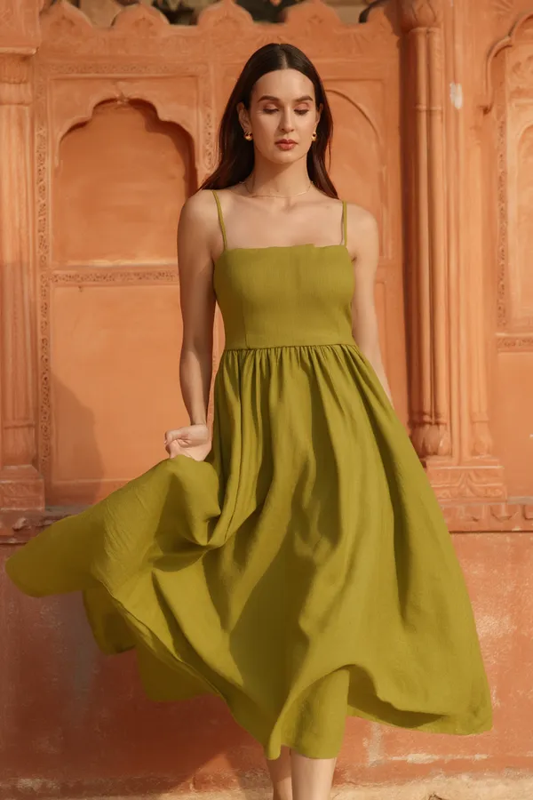 Mehendi_Cotton-Linen_Blend_Dress_For_Women