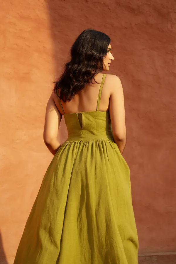 Mehendi_Cotton-Linen_Blend_Dress_For_Women