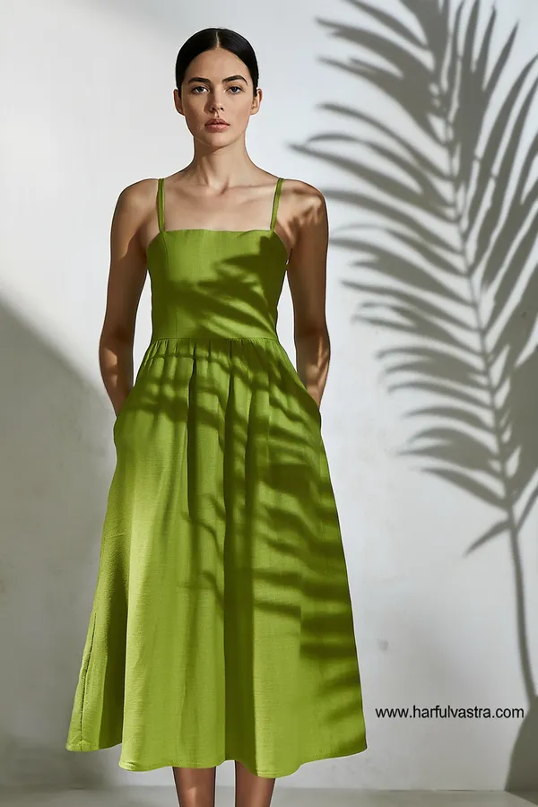 Mehendi_Cotton-Linen_Blend_Dress_For_Women