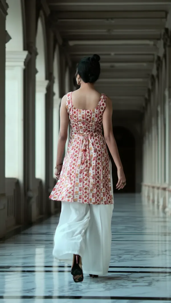 Red_Crepe_Kurti_Set_For_Women