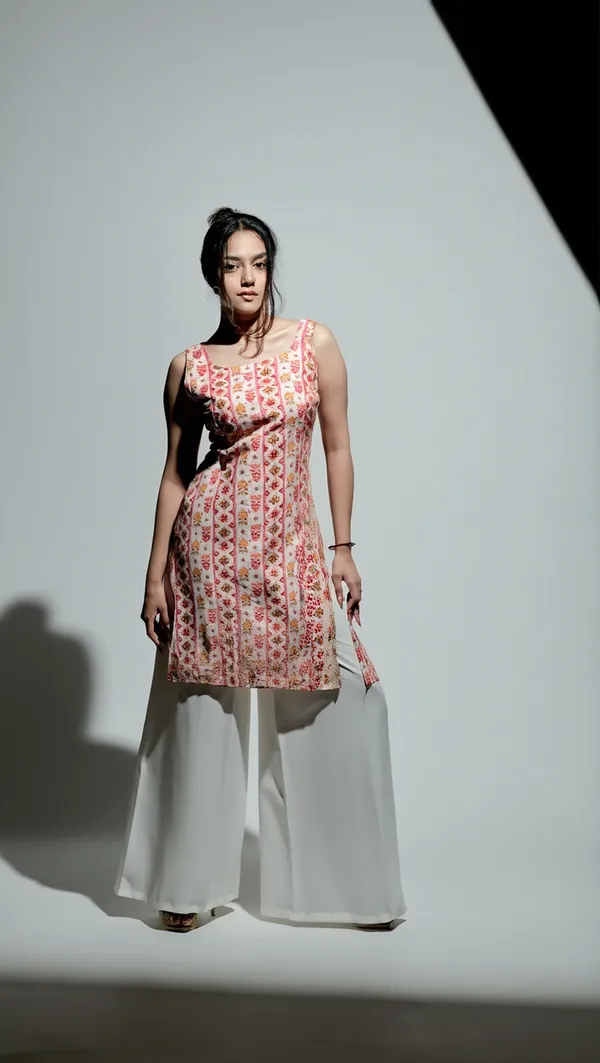Red_Crepe_Kurti_Set_For_Women